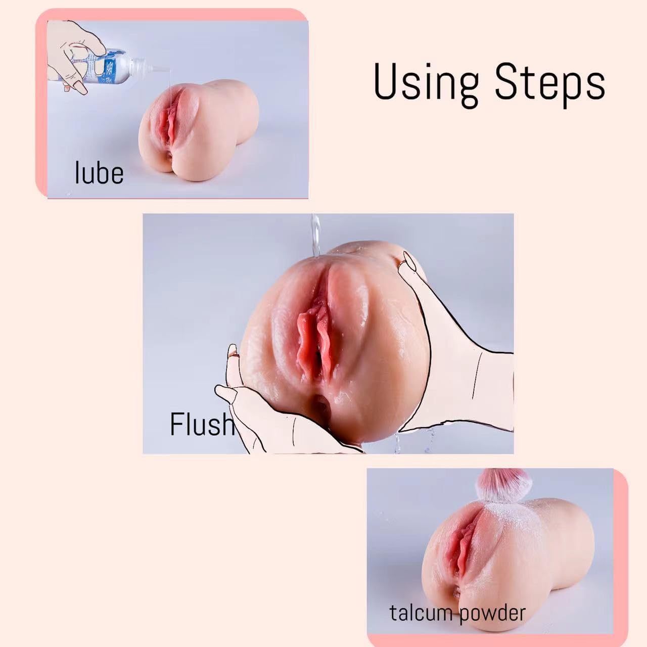Automatic Male masturbator. 3 Sucking and 7 Vibrating Male Sex Doll. Pocket Pussy with 3D Realistic Pussy Vagina and Anus Channels. Anal Play Doll for Men.Male Sex Toys.Adult Toy for Men.Rechargeable