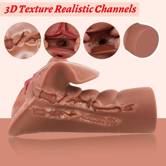 Pocket Pussy for Male Masturbator with Realistic Textured Vagina and Tight Anus. Men Sex Toy for Guys Masturbation Stroker Sex Toys for Mens Pocket pussies Adult Toys Men's Sex Orgasm