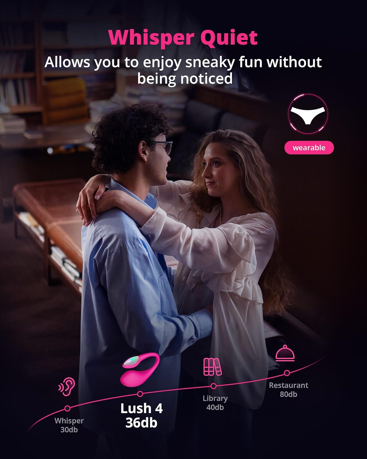 LOVENSE Lush 4 Remote Control G-spot Vibrator. Wearable Long Distance Adult Sex Toys