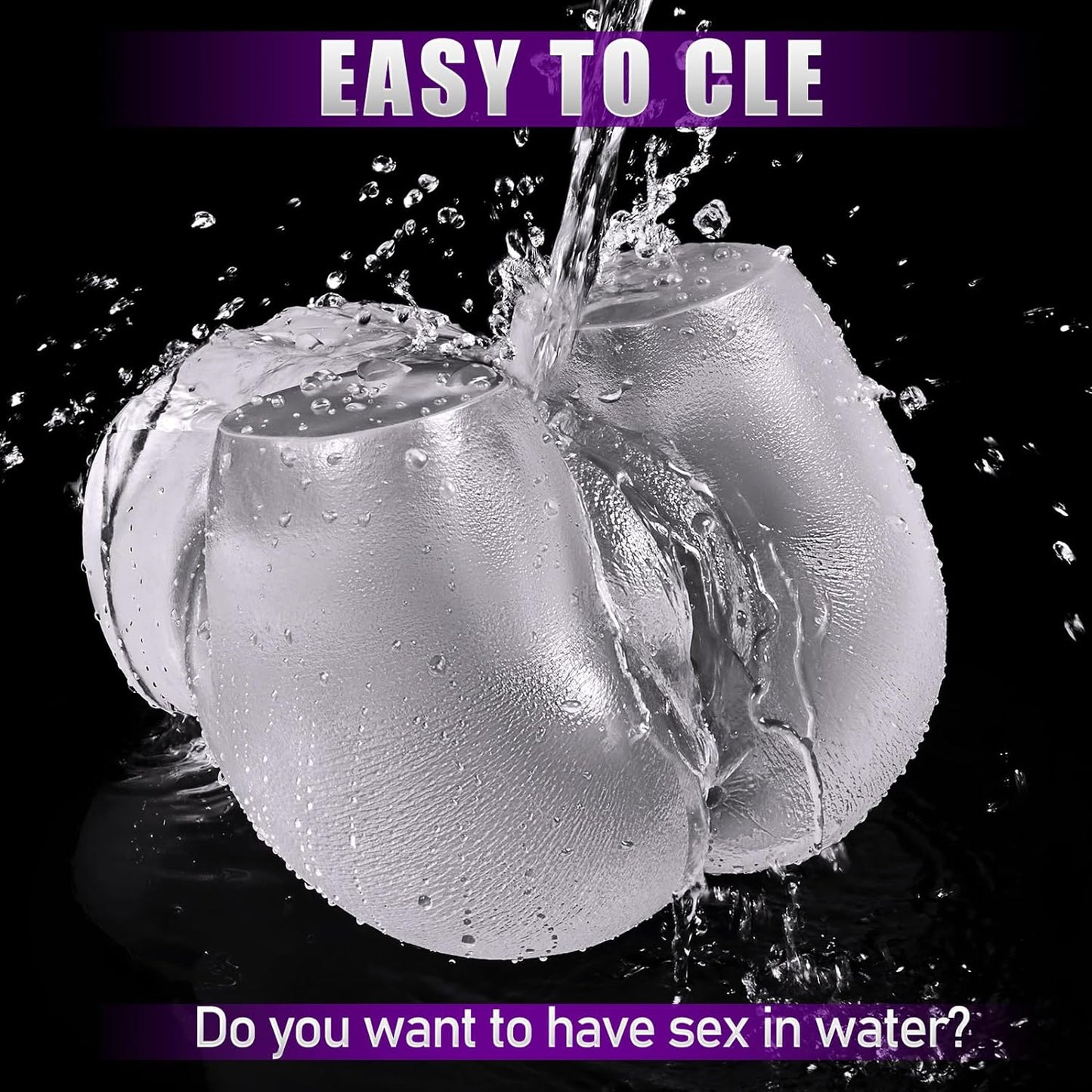 Male Masturbators Sex Toy - Clear Sex Doll for Penis Stroker with Virgin Vagina and Anal. Scaled-Down Size Pocket Pussy Ass with 2 Hole. Flesh Light Blowjob Machine Male Adult Sex Toys & Games. 5.5LB