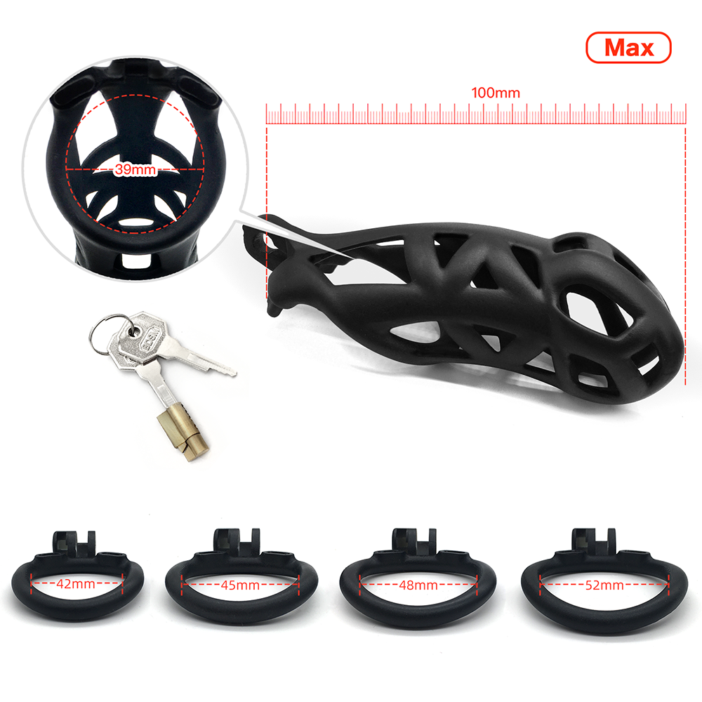 Cobra Male Chastity Device Kit Cock Cage Cock Ring BDSM Adult Games Sex Toys for Men Penis Ring Resin Sleeve PenisTrainer Cage