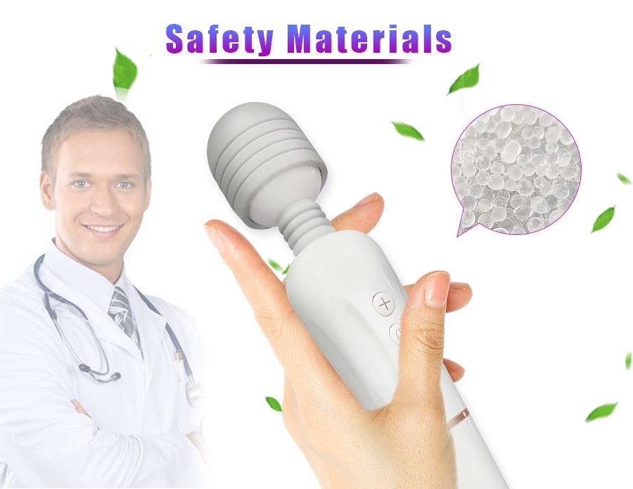 Powerful AV Magic Wand Body Massager USB Charge G Spot Vibrators for Women.Adult Vibrator Sex Toys for Woman.Female Sex Products