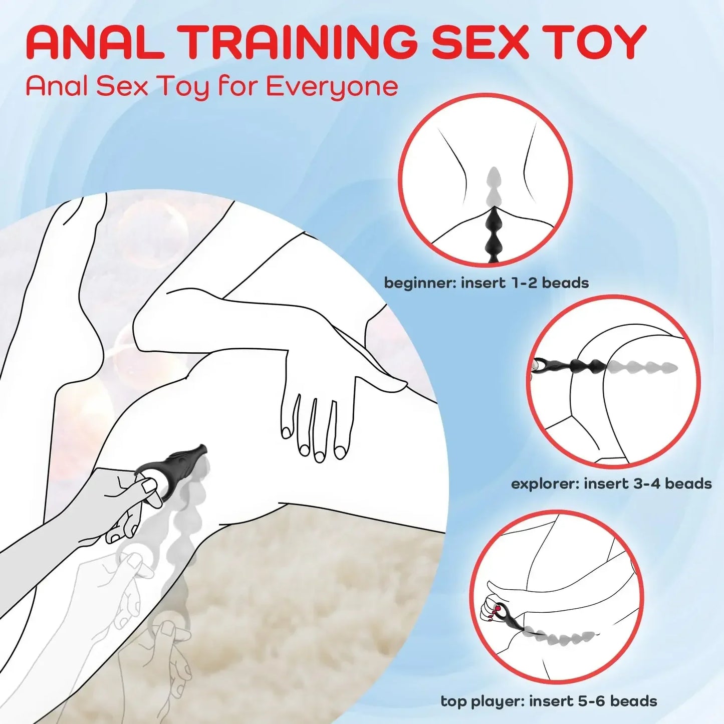 14.4 Inch Ultra-Soft Liquid Silicone Vibrating Anal Beads Butt Plug Prostate Massager Anal Sex Toys for Men Couples 18+