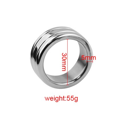 Stainless Steel Cock Ring Metal Penis Bondage Lock Restraint Ring Male Time Delay Ejaculation Penis Ring BDSM Sex Toy for Men