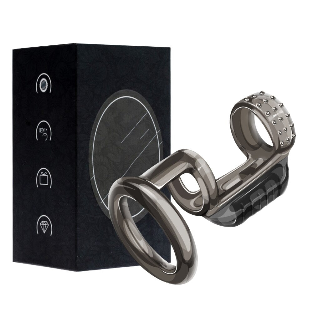 อวัยวะเพศชาย Vibrating Penis แหวนสำหรับชาย Delay Ejaculation Sex Toys ซิลิโคนอวัยวะเพศชายแหวน Cock แหวน Chastity Cage อุปกรณ์