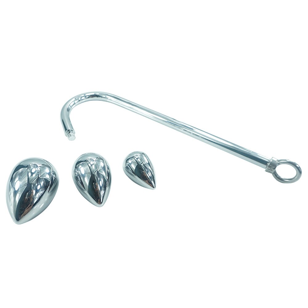 Anal Hook Metal Butt Plug with Ball Anal Plug Dilator Multifunctional Masturbation Butt Sex Toys