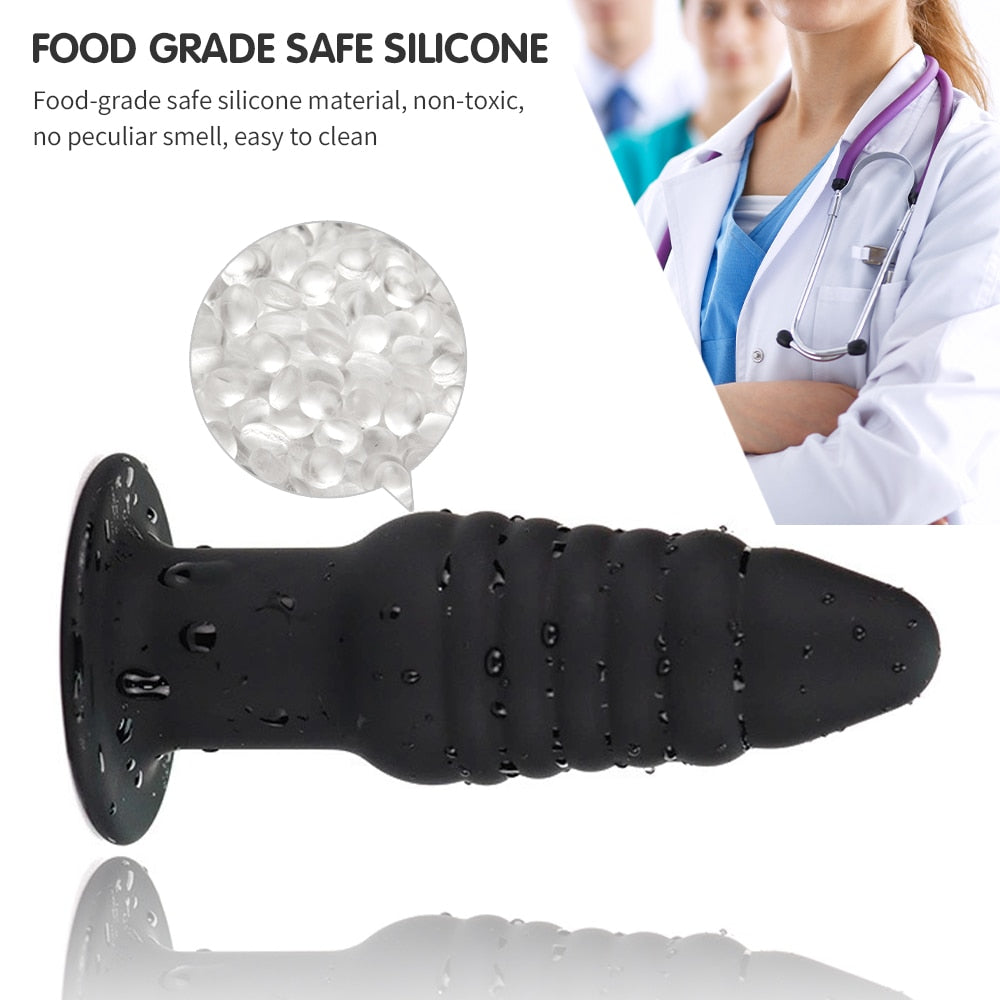 Vibration Anal Plug Safety Silicone Butt Plug Female Masturbation Tool Prostate Massager Erotic Sex Toys for Couple