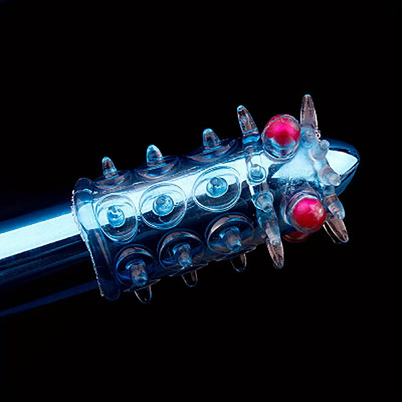 Clear Rubber Penis Rings with Beads for Men: Flexible. Waterproof. and No Battery Required - Adult Sex Toy for Enlargement and Delayed Ejaculation