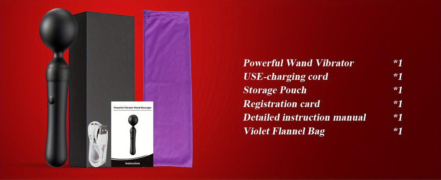 AV Wand Vibrator Handheld Magic Cordless Massager. Full Silicone Waterproof Vibrator Women Sex Toys for Clitoral Nipple Massage. Rechargeable Quiet Powerful Adult Sex Toys & Games for Couple Pleasure