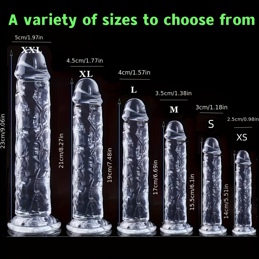 Transparent Big Dick 6 Sizes Realistic Jelly Dildo Women Gay Anal Sex Toys Masturbators Penis Suction Cup