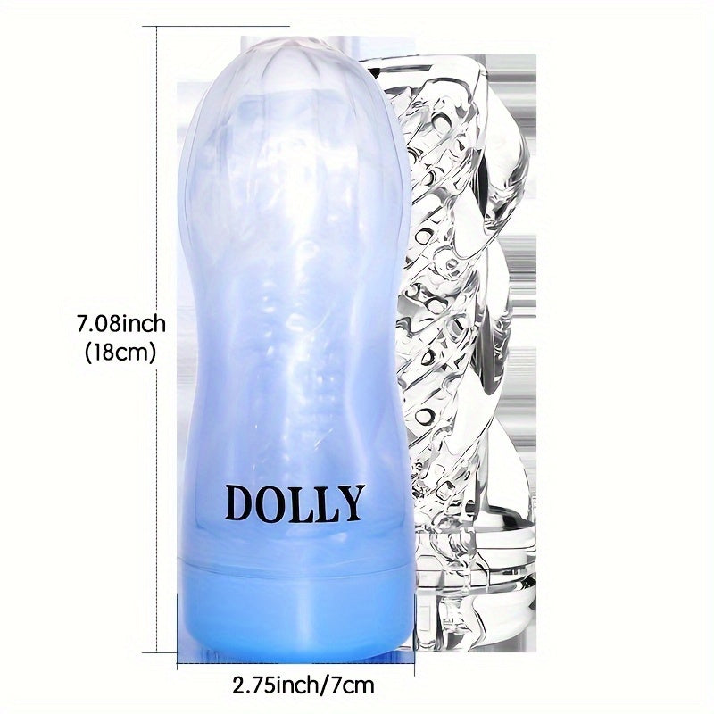Male Masturbation Cup Massage Sleeve Sex Toy Portable Crystal Vaginal Mouth Sleeve Transparent Vaginal Easy To Clean Transparent Vaginal Male Sex Toys