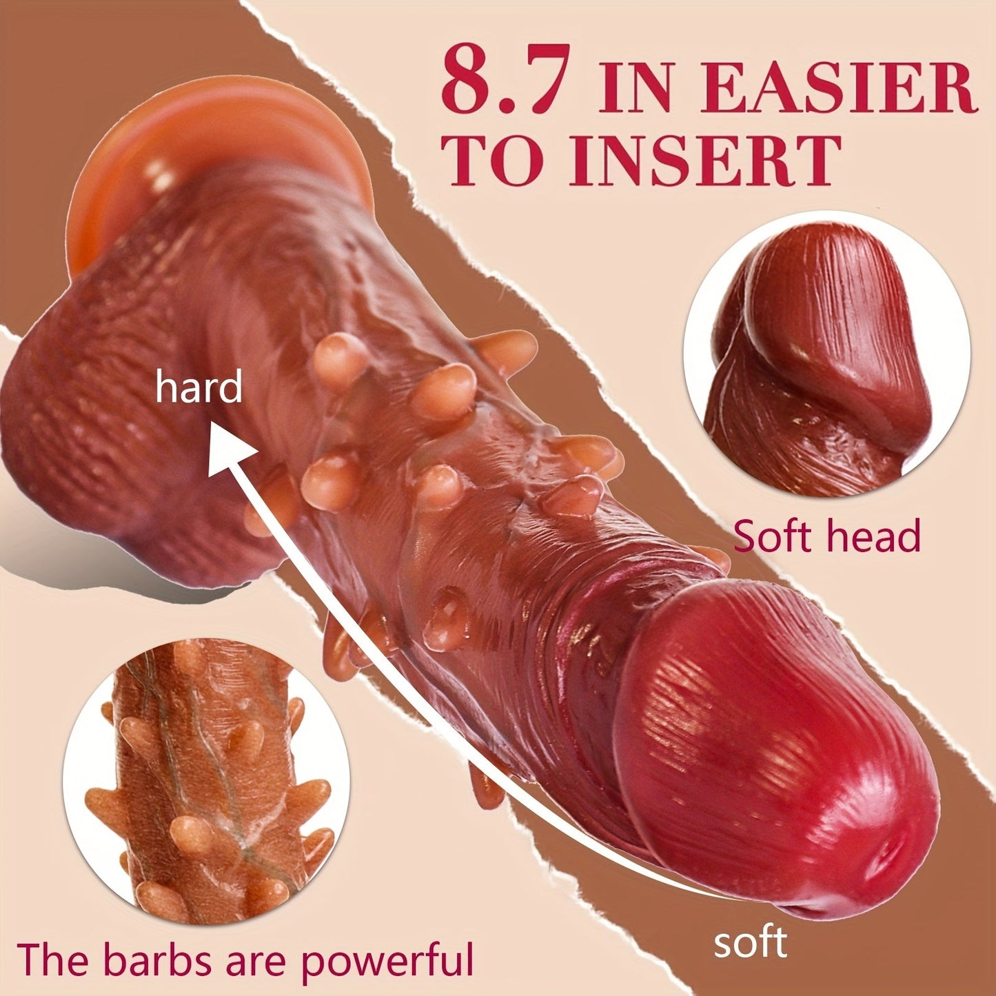 Adjustable Rotation Dildo: 9.1 Vibration Realistic G-Spot Anal Stimulation. 360° Rotation. Remote Control.. Latex. Battery Powered. 1200mAh Li-ion Battery. Liquid Silicone