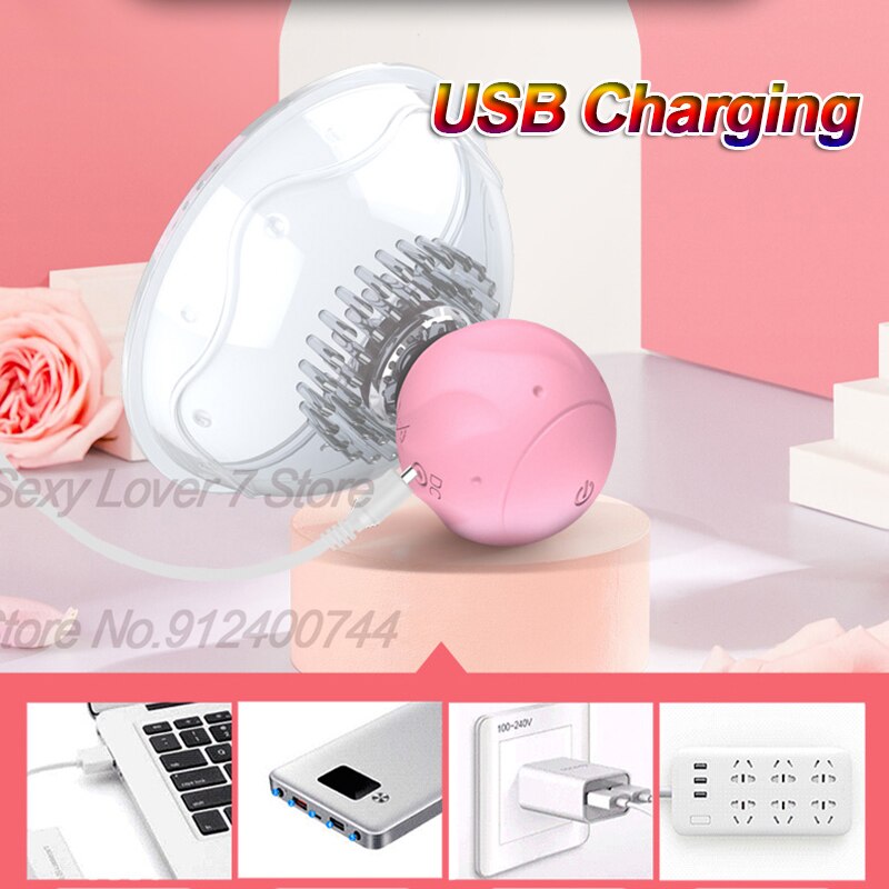 3 Accessories Rotating Stimulation Nipple Vibrator Female Masturbation Breast Enlargement Licking Bra Massager Sex Toy for Women