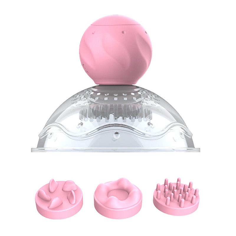 3 Accessories Rotating Stimulation Nipple Vibrator Female Masturbation Breast Enlargement Licking Bra Massager Sex Toy for Women