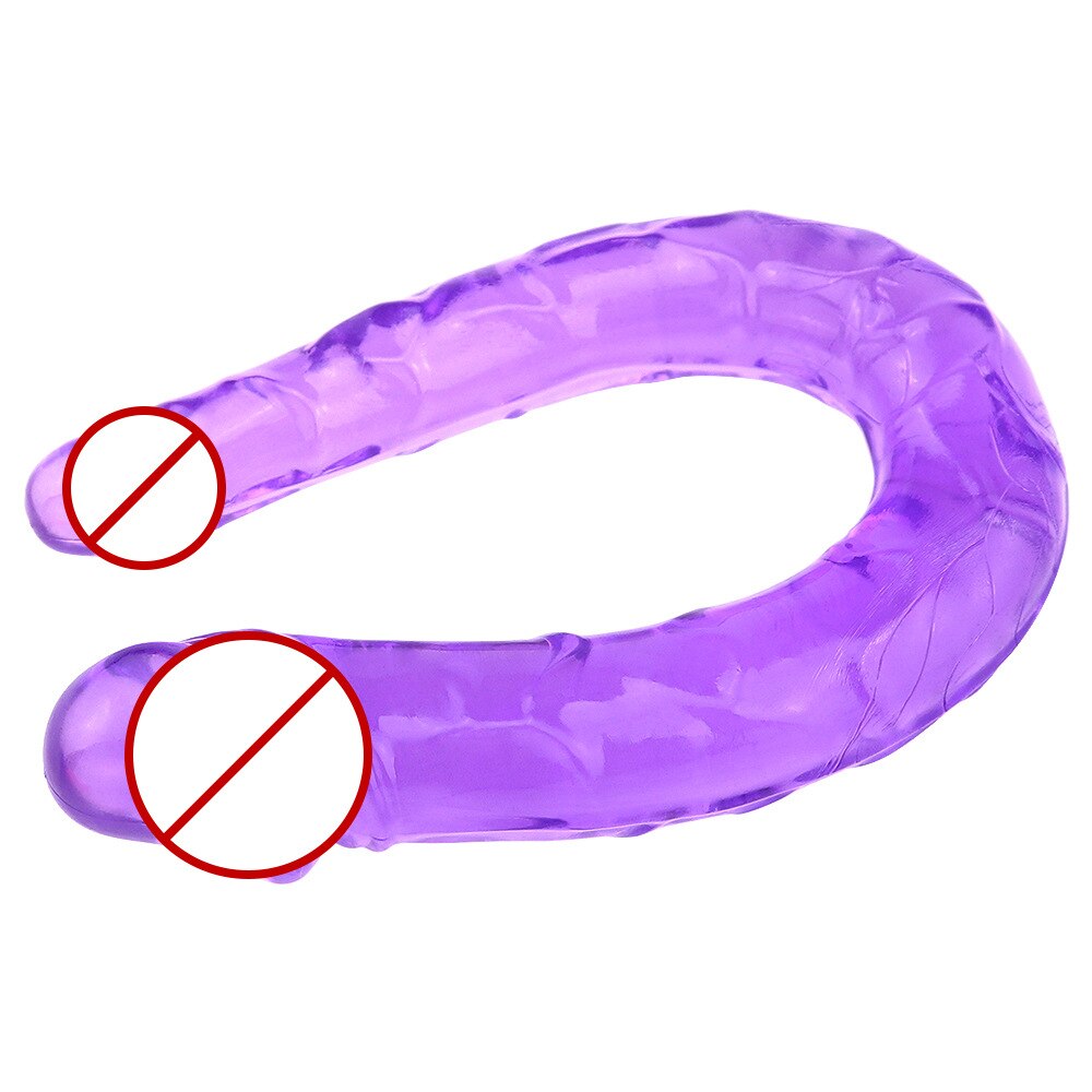 3 Colors U Shape Soft Jelly Double Dildos Vagina Anal Plug Artificial Penis Sexy Toys for Couples Women Gay Lesbian Masturbators