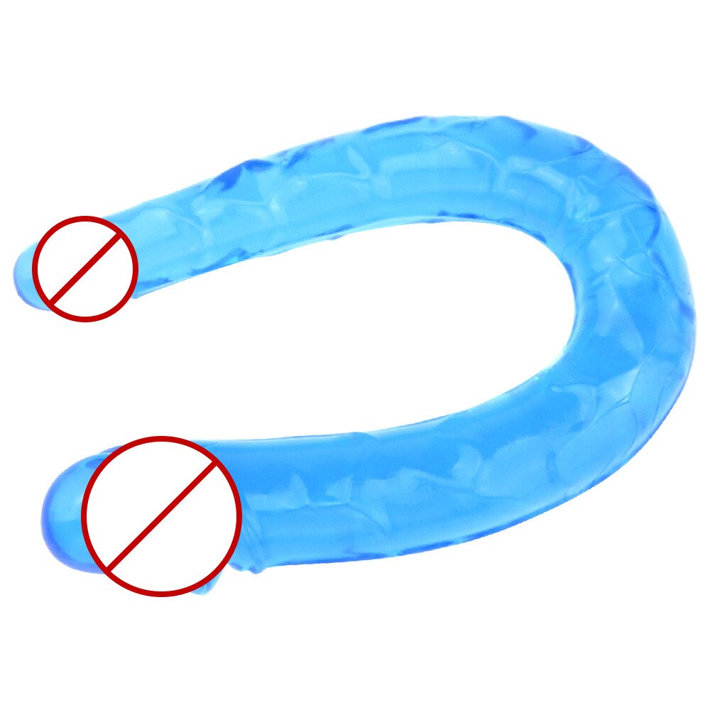 3 Colors U Shape Soft Jelly Double Dildos Vagina Anal Plug Artificial Penis Sexy Toys for Couples Women Gay Lesbian Masturbators