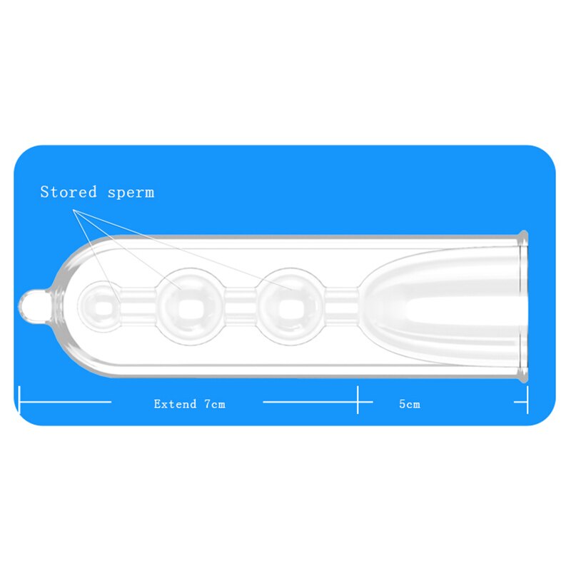3 Sizes Reusable Lengthen Penis Enlargement Extend  Penis Extension Sleeves  Extender Sex Toys for Men Bondage Gear Sex Shop