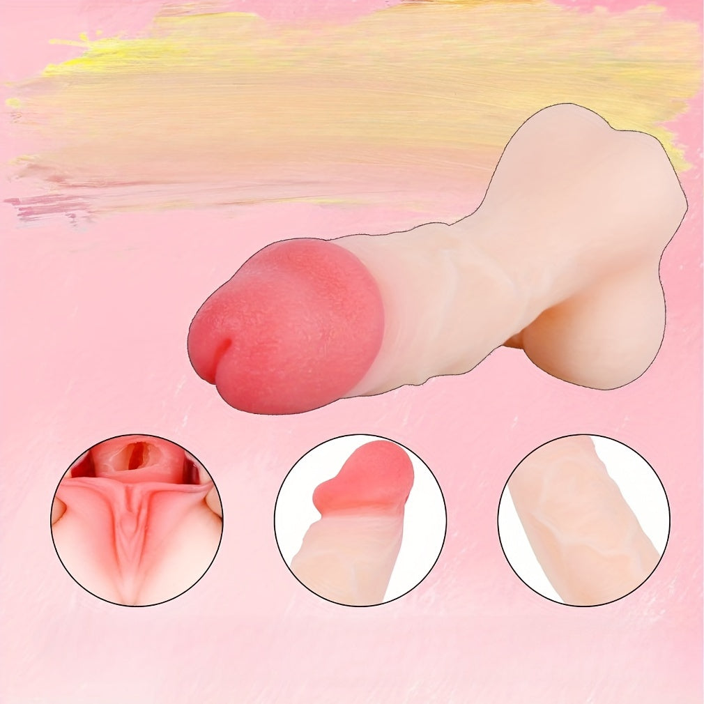 2 In 1 Dildo Realistic Vagina Pocket Pussy Masturbator Adult Sex Toys. Unisex Masturbators Dildos Ass Sex Toy With Vivid Penis Sleeve Extender For Male Women Couple