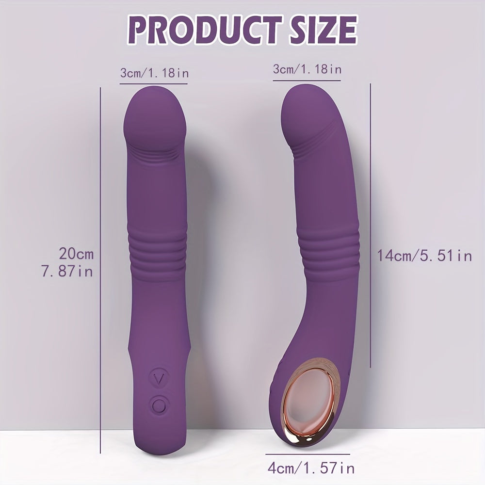 USB Rechargeable Dual Function Adult Toy: 10 Vibration and Stimulation Modes. Realistic Silicone Design. Suitable for Female and Couples