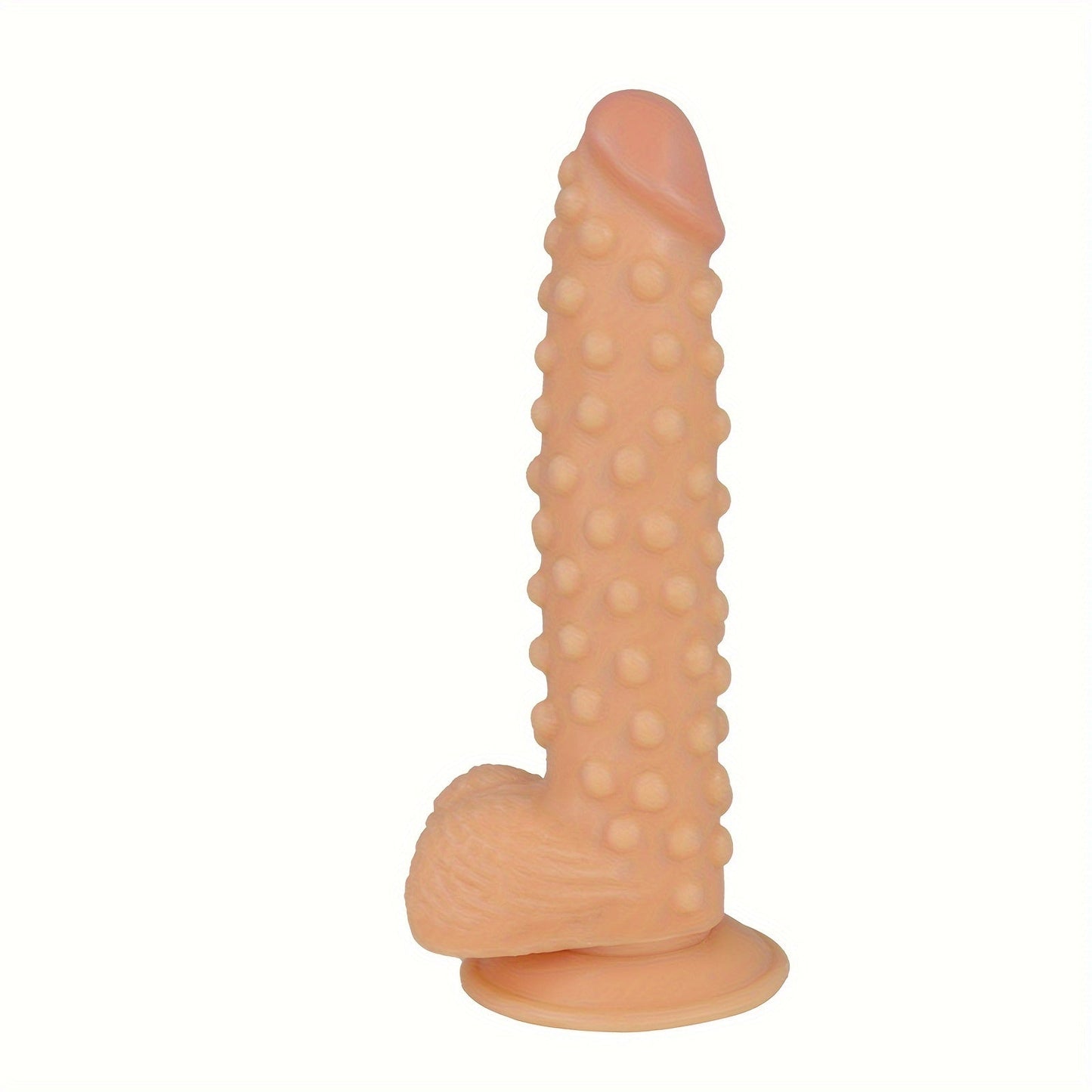 9.44 Realistic Dildo with Large Beads - Waterproof. Latex-Free. Suction Cup for Hands-Free Play. G-Spot & Anal Stimulation Sex Toy for Women and Couples
