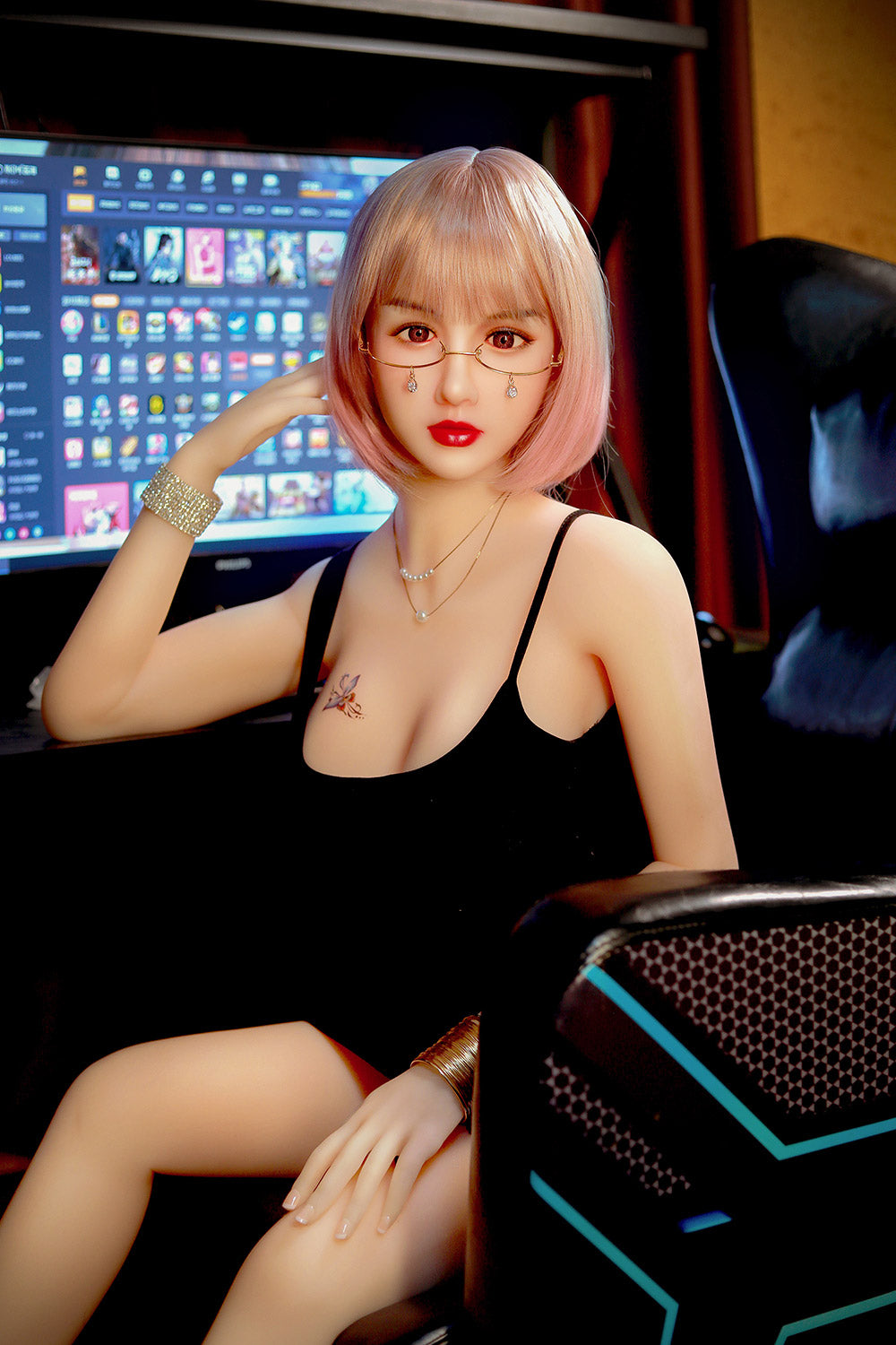 Thailand/Chiang Mai Stock Margery 165cm Head TPE Big Boob Realistic Tattoo Sex Doll NO.1035