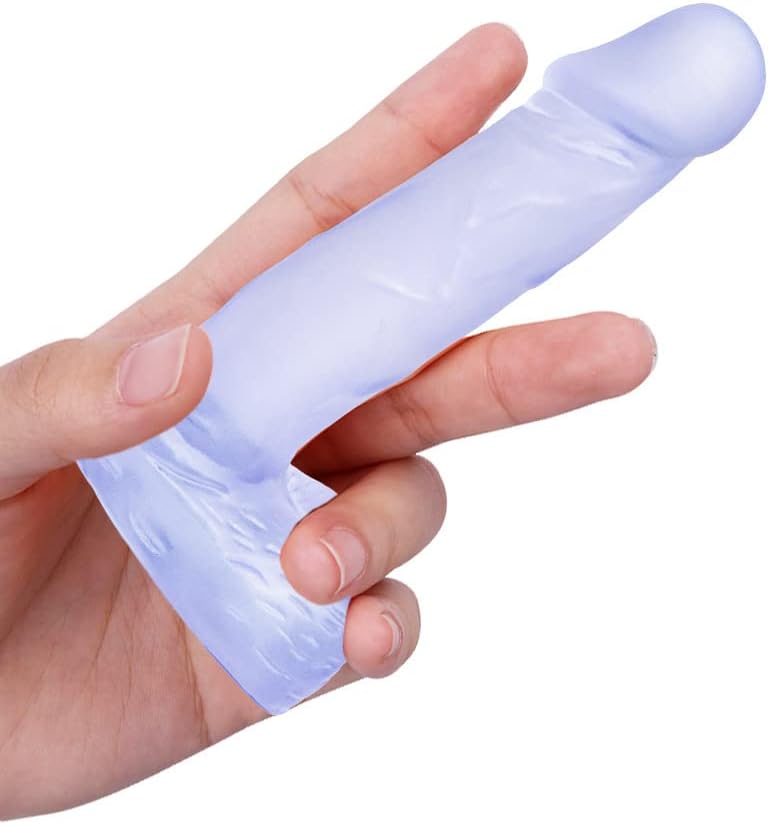 4 Inch Realistic Small Dildo.Beginner Anal Plug.Soft Anal Dildo with Curved Shaft and Balls.Adult Sex Toy Women Men Couples.Experience Multi-Purpose Mini Style(Flesh)