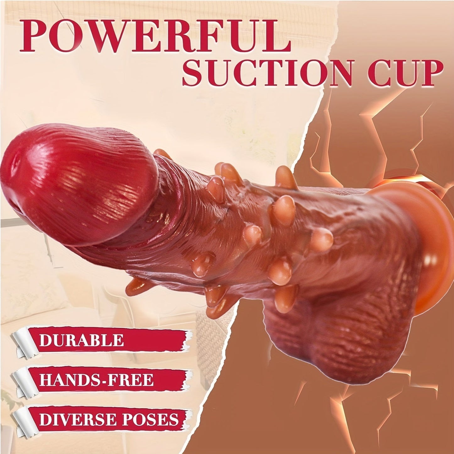 Adjustable Rotation Dildo: 9.1 Vibration Realistic G-Spot Anal Stimulation. 360° Rotation. Remote Control.. Latex. Battery Powered. 1200mAh Li-ion Battery. Liquid Silicone