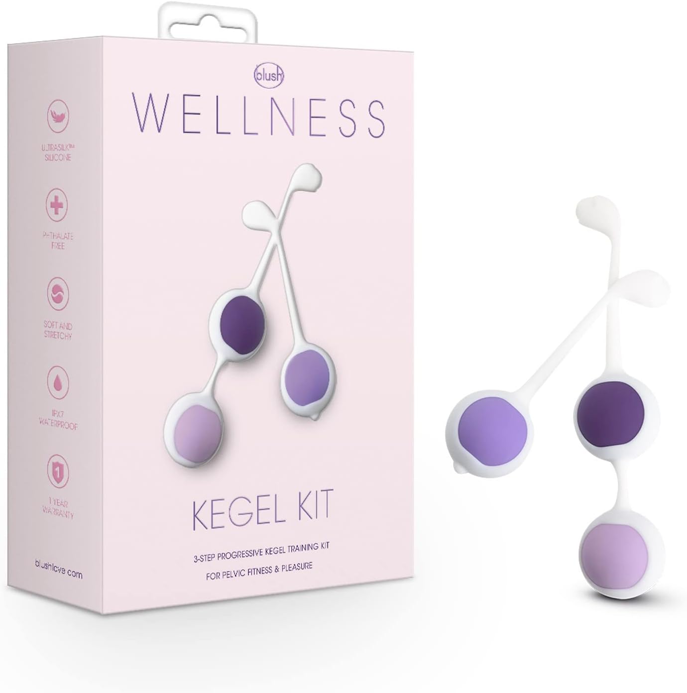 Blush Wellness Dual Sense - Innovative Touch Sensitive Ultra Soft Silicone Massage Wand - Target Sore Muscles- 10 Powerful Rumbly Vibration Functions On Both Ends of Massager - IPX7 Waterproof