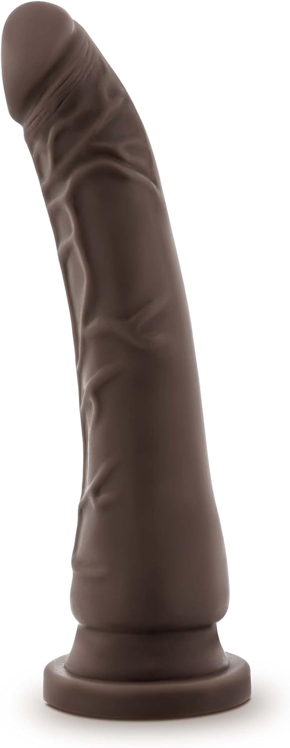 Blush Dr. Skin Plus Realistic Triple Density Posable Dildo - 9 Inch Length 2 Inch Width - Sturdy Firm Suction Cup Base for Hands Free Play and Harness Compatible - Sensa Feel Real Feel - Sex Toy