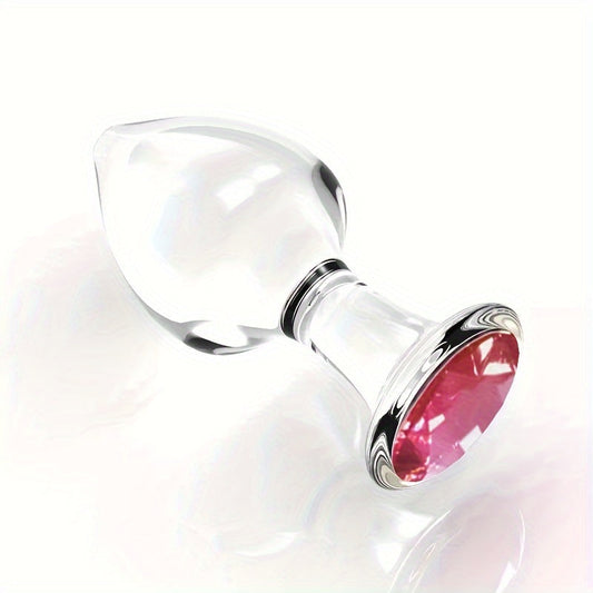 Crystal anal plug anal beads masturbation crystal diamond massage stick glass dildo anal plug sex toy