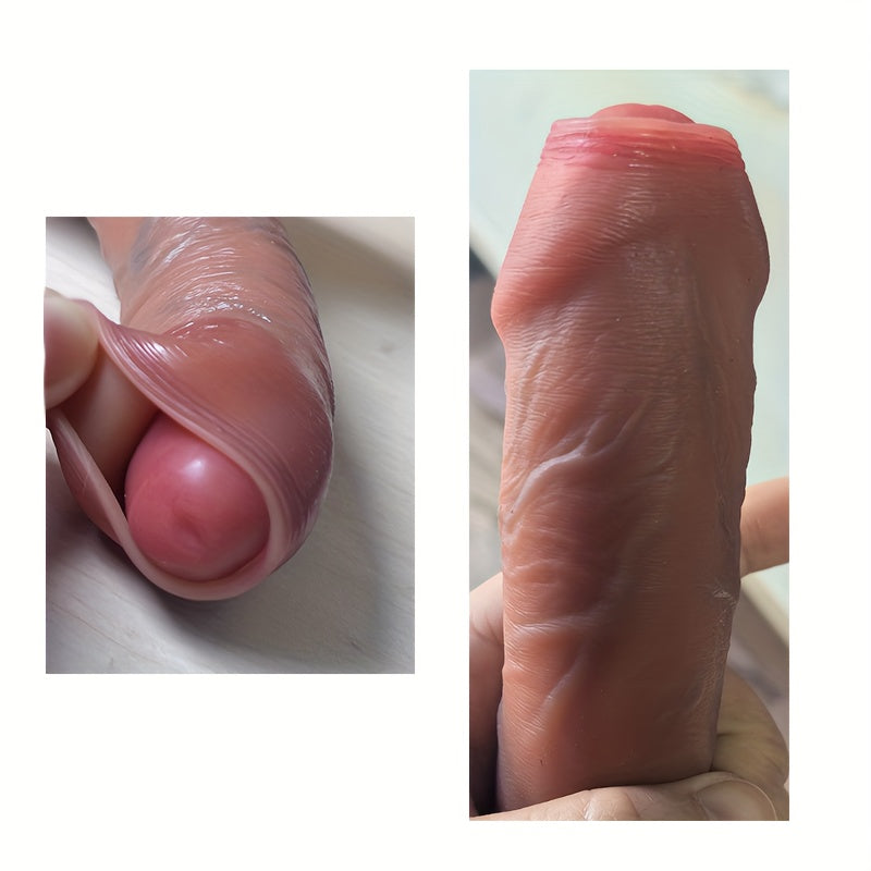 Beautiful Foreskin Artificial Penis with Scalp Layer that Can Slide. Adult Sex Toys for Couples. Female Masturbator. Adult Sex Toys