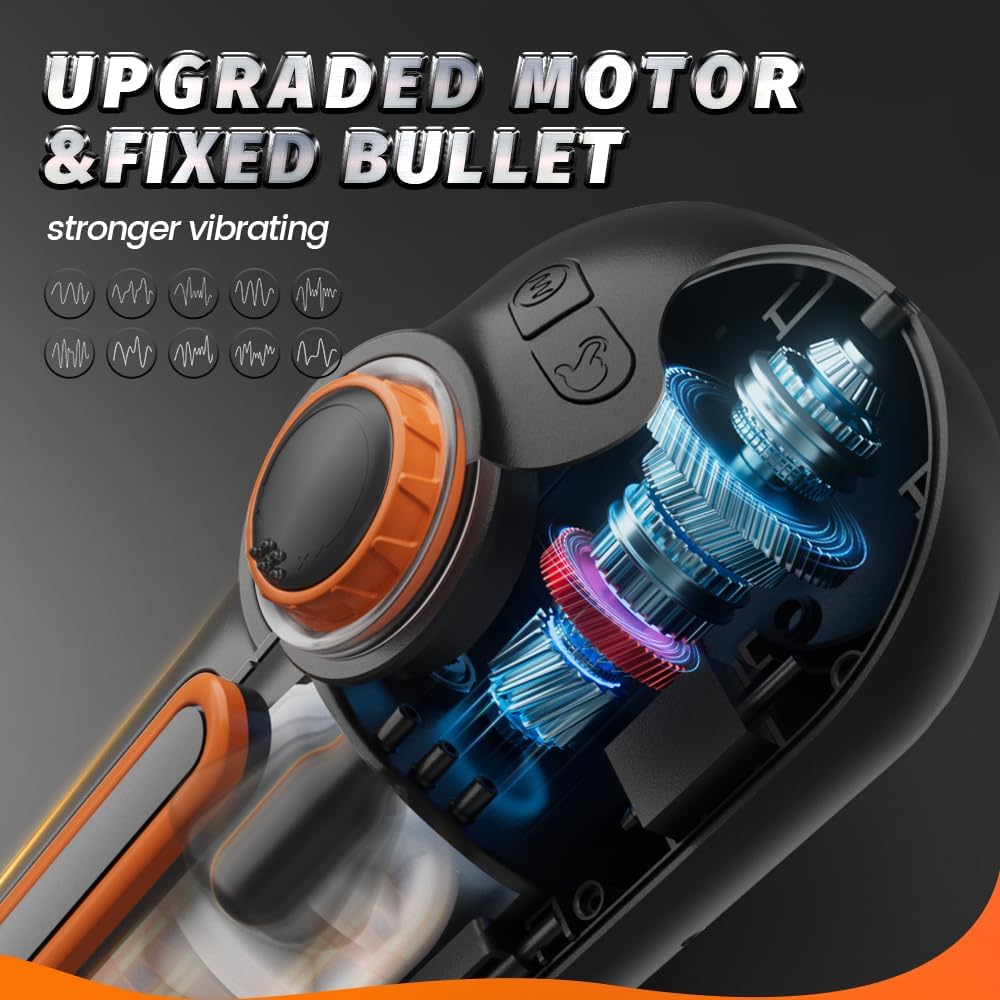 Ulovime Automatic Male Masturbator Cup with Thrusting & Sucking & Vibrating & Heating & Sexy Voice Male Stroker with 3D Realistic Textured Vagina for Penis Stimulation Adult Sex Toys for Men Pleasure