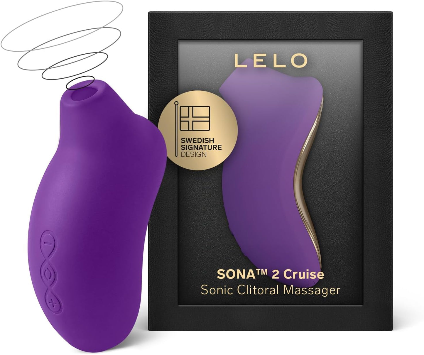 LELO SONA 2 Sonic Waves Clit Sucker. Waterproof Clit Vibrator Oral Stimulator Vibrator for Women for Deeper Satisfaction. Cerise