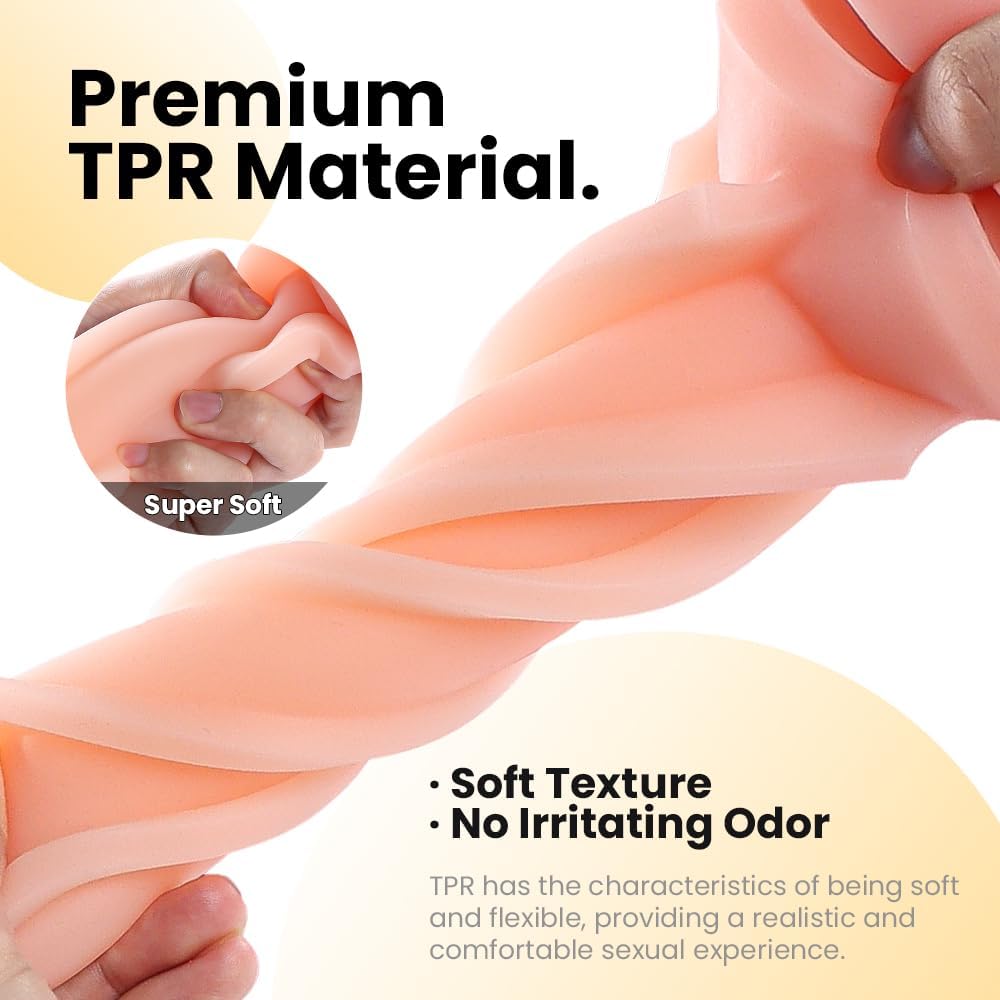 Male Masturbator Cup Sex Toy for Men.Pocket Pussy Realistic Vagina Textured with 7.5in Depth Lifelike Soft and Fleshy Texture.Penis Training Masturbators.Adult Toys Manual Massager. Black