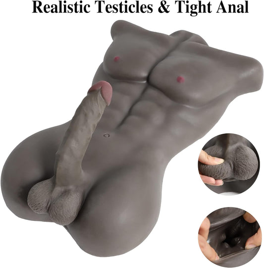 Male Sex Doll for Women with Big Realistic Dildo Sex Toys Male Torso Penis Sex Dolls with Tight Anal Sex for Female Masturbation Threesome Couple Sex Fun Unisex Toys. 18.74LB
