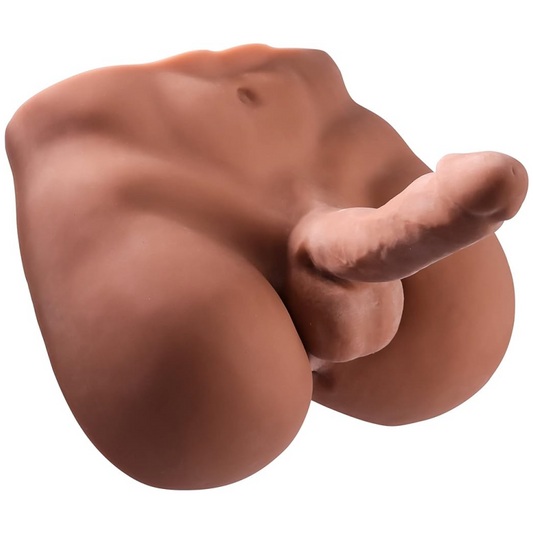 Lifelike Torso Male Sex Doll with Flexible Dildo Realistic Sex Huge Cock 7.08inches. Men Sex Dolls for Women Masturbation. Unisex Masturbator Sex Toy for Men Women Gay Couple