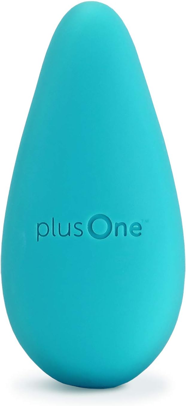 plusOne Mini Vibrator for Women - Made of Body-Safe Silicone. Fully Waterproof. USB Rechargeable - Personal Massager with 10 Vibration Settings. Teal