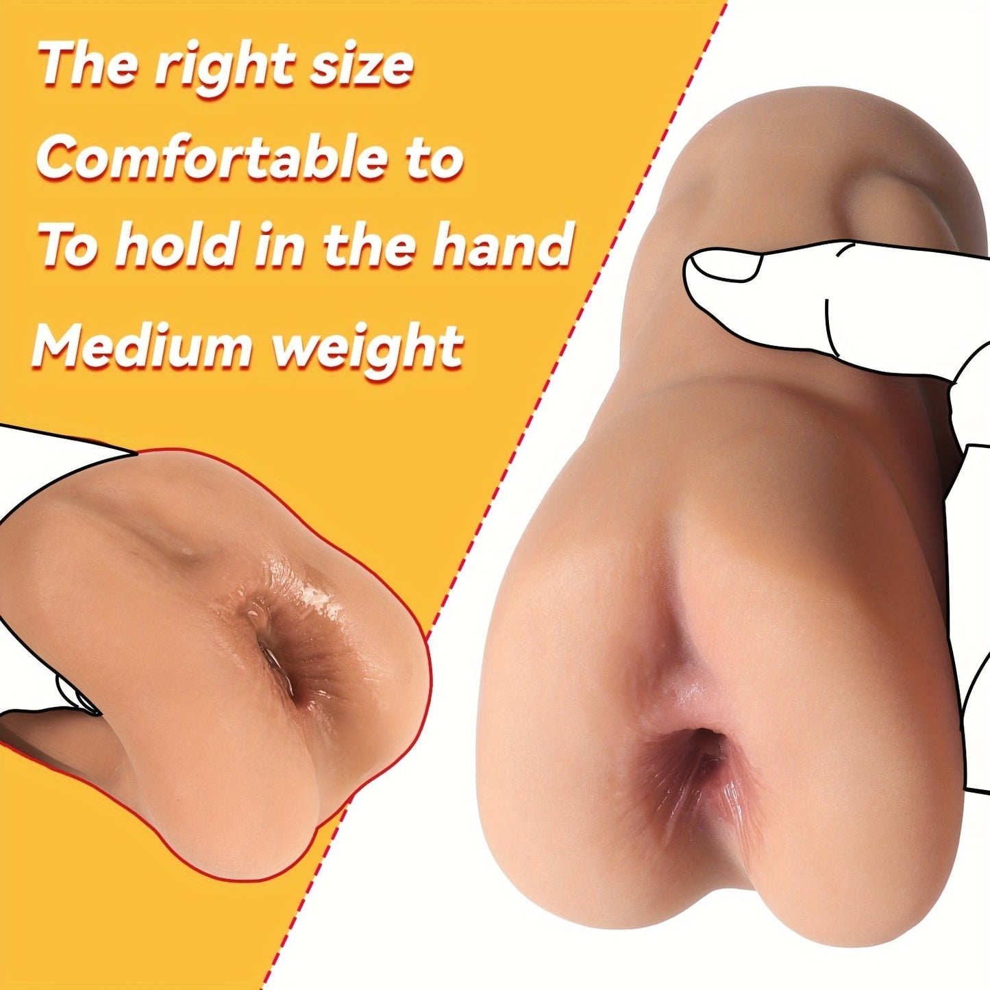 TPE Anal Passage Finger Sleeve - Handheld Anal Sex Toy. 1:1 Anus Restoration. No Battery Needed. for Adults