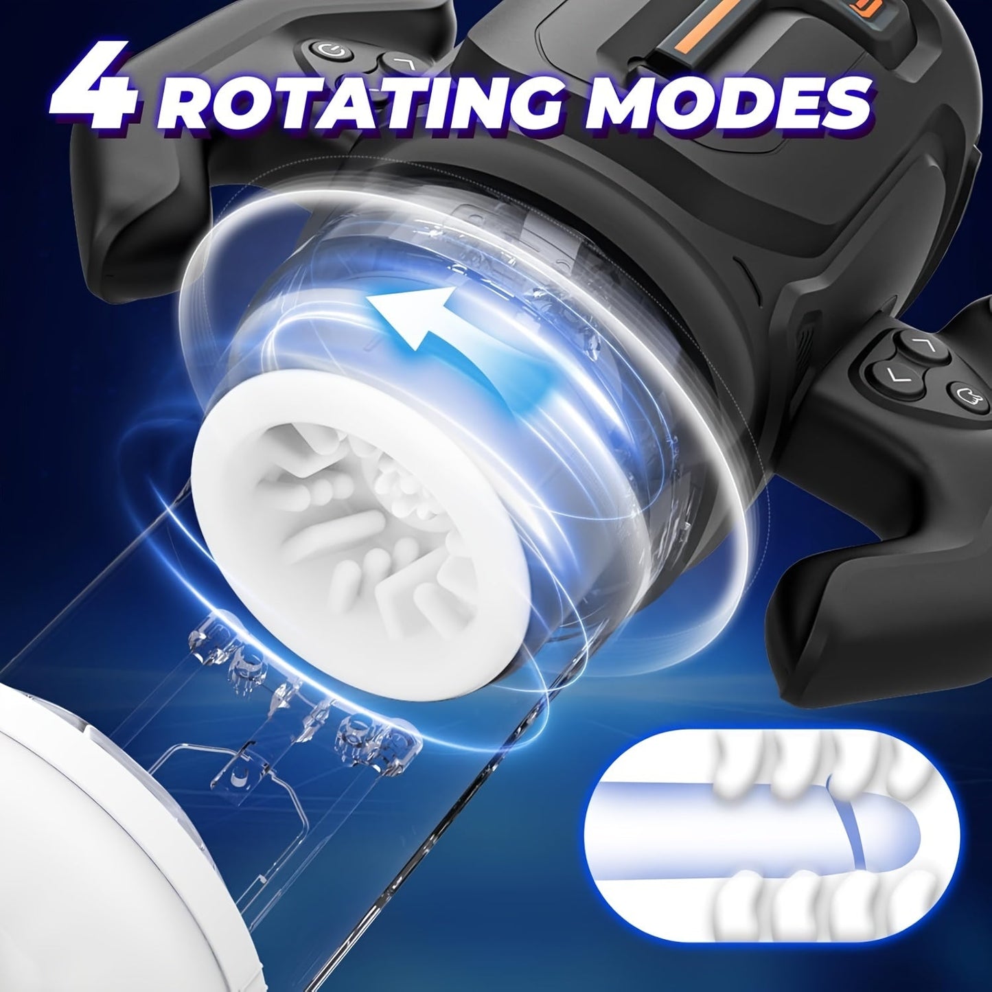 Automatic Male Masturbator Sex Toys. Unique Male Sex Toys With 4 Thrusting & Rotating Modes For 4 Speeds. Male Stroker With Handles & Digital Display & One-Click Burst For Men. Sergeant Major