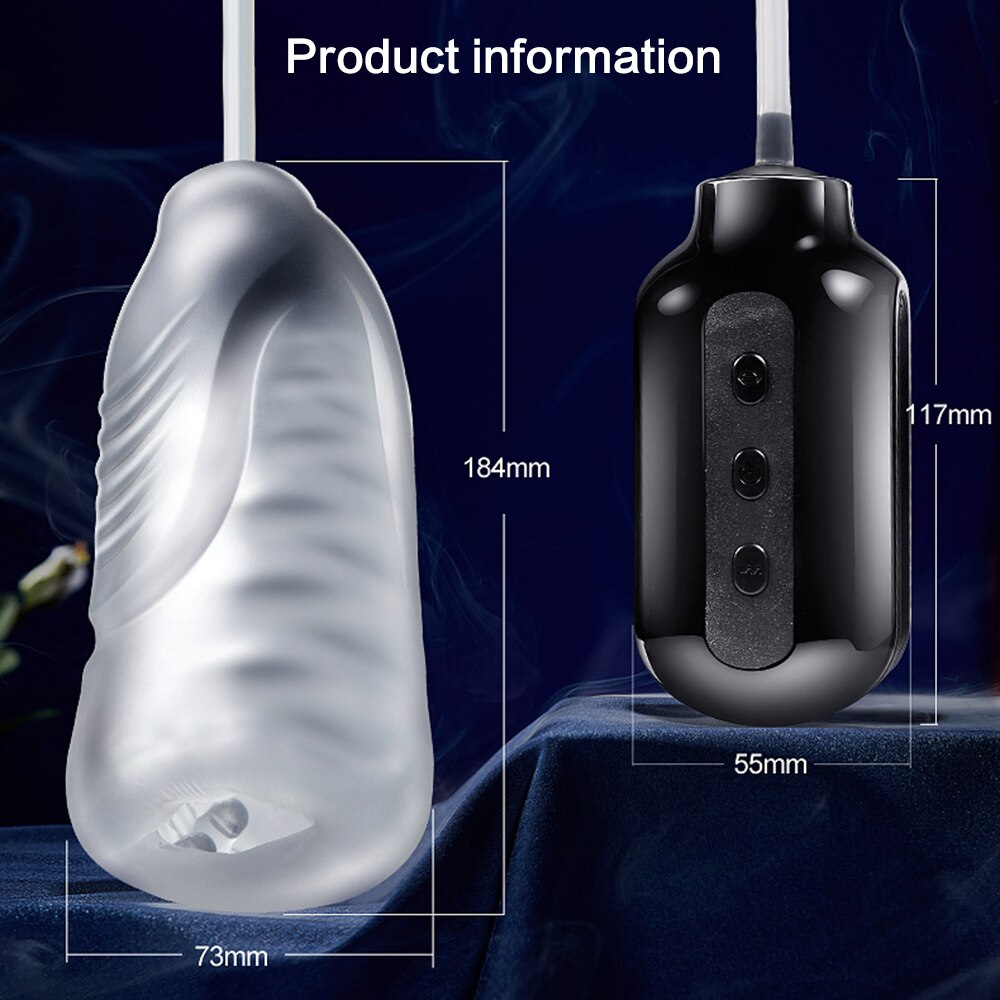 7 Modes Strong Suck Machine Oral Sex Male Masturbator Electric Deep Throat Clip Suction Blowjob Vibrating Pussy Sex Toys for Men