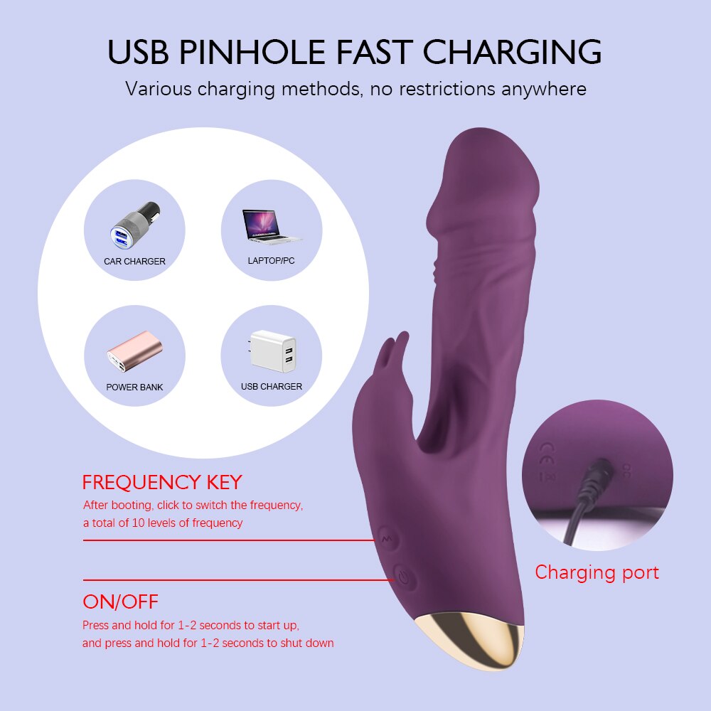 7 Speed Vibrator ช่องคลอดหญิง Ejaculation นวด G -Spot Vibrator Clitoris กำจัดกระตุ้นผู้หญิงสำเร็จความใคร่ของเล่น