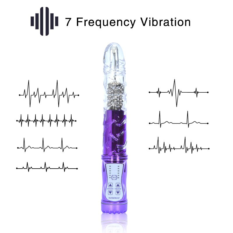 7 Frequency Vibration Female Masturbation Device Vibration Swing Frequency Conversion Black Overlord AV Turn Bead Bar