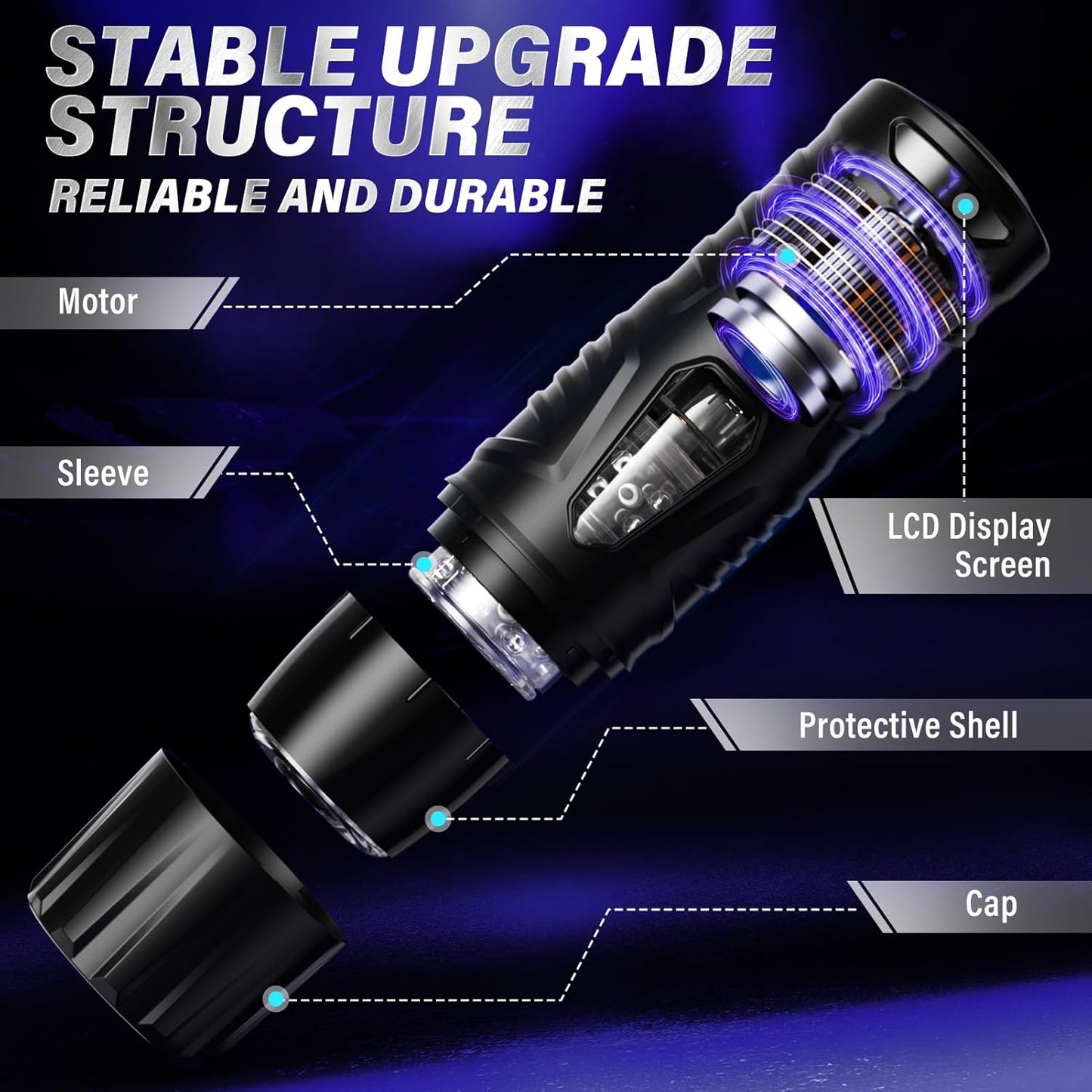 Automatic Male Masturbator Sex Toys for Men - Adult Toy Male Sex Toys with 7 Thrusting & 7 Rotating Modes.Hands Free Pocket Pussy Sex Machine with Visual Window & Suction Base Electric Penis Pump