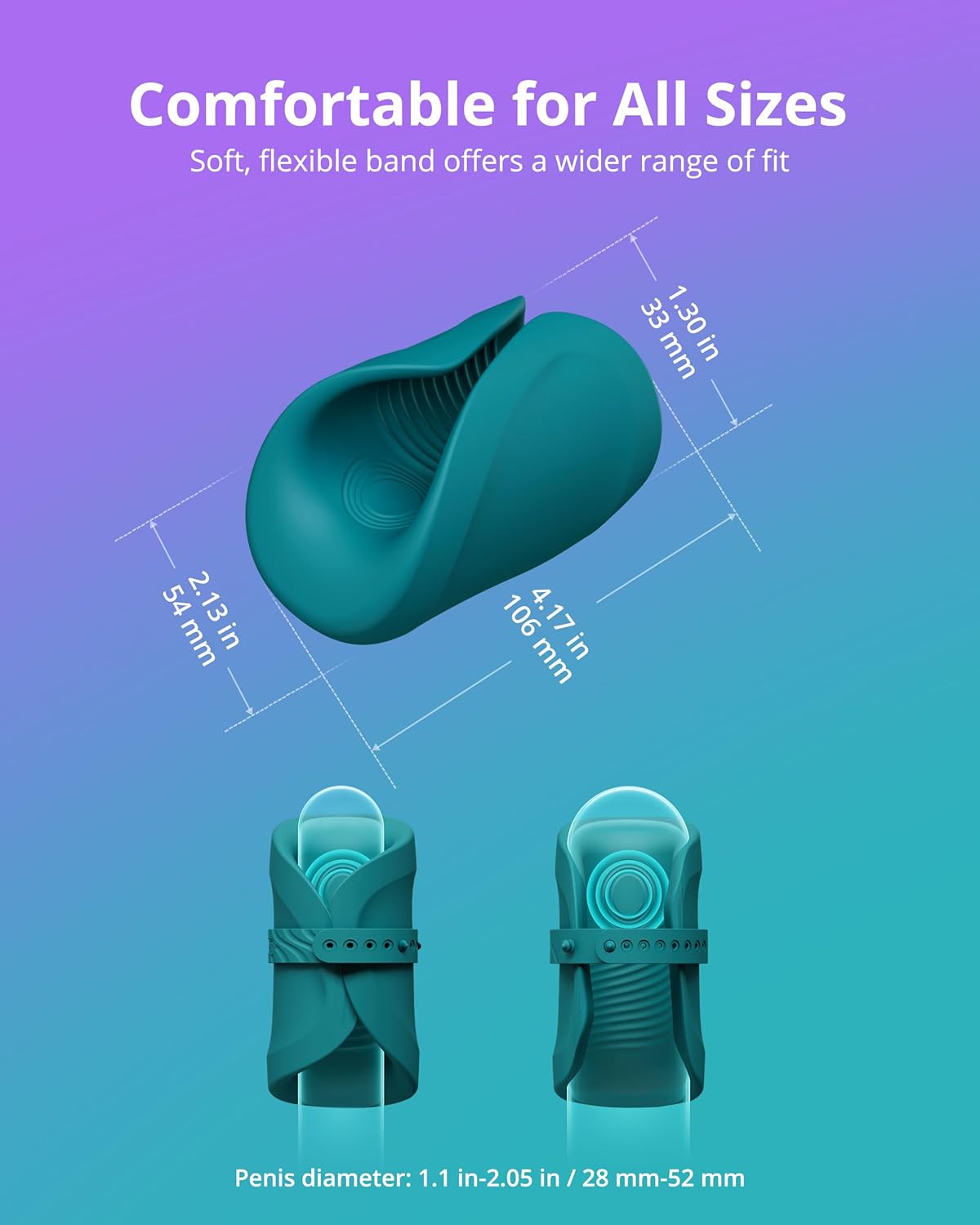 LOVENSE Gush 2 Automatic Male Masturbator Stroker. Vibrating & Oscillating Adult Sex Toys & Games with Endurance Training App Remote Control Penis Vibrator Massager Cock Ring. with Adjustable Buckles