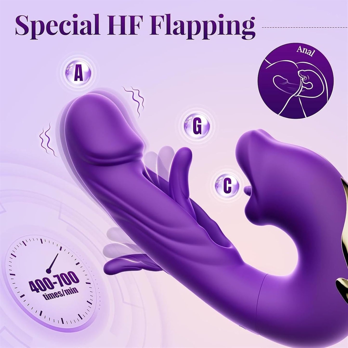 3 in 1 Tongue Licking Finger Flapping G Spot Dildo Vibrator Sex Toys for Women Clitoral Stimulation Massager Adults Masturbator