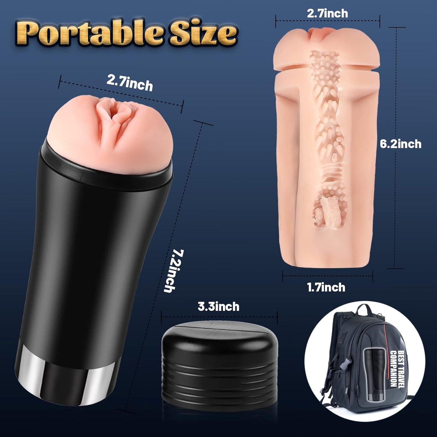 Male Masturbator Sucking Toys Cup Tight Vagina Tunnel Oral Sex Toys.Pocket Pussy for Men Blow-Job Sex Machine. Male Masterburbter Stroker 3D Realistic Textured Vagina Toys. Adult Sex Toys for Men