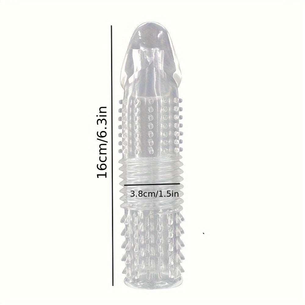 Men's Crystal Adult Sex Toy Penis Cover Sleeve Penis Extender Reusable Delay Ejaculation Add More Fun And Excitement For Men Women Couples