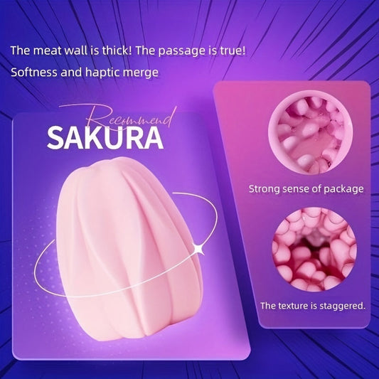 Masturbation Cup Cherry Blossom Series. Comes With Exquisite Storage Box. Easy To Carry When Going Out. Easy To Clean. Can Be Used Repeatedly. With 3D Realistic Texture Inner Liner. Super Soft And Elastic. Adult Male Sex Toys