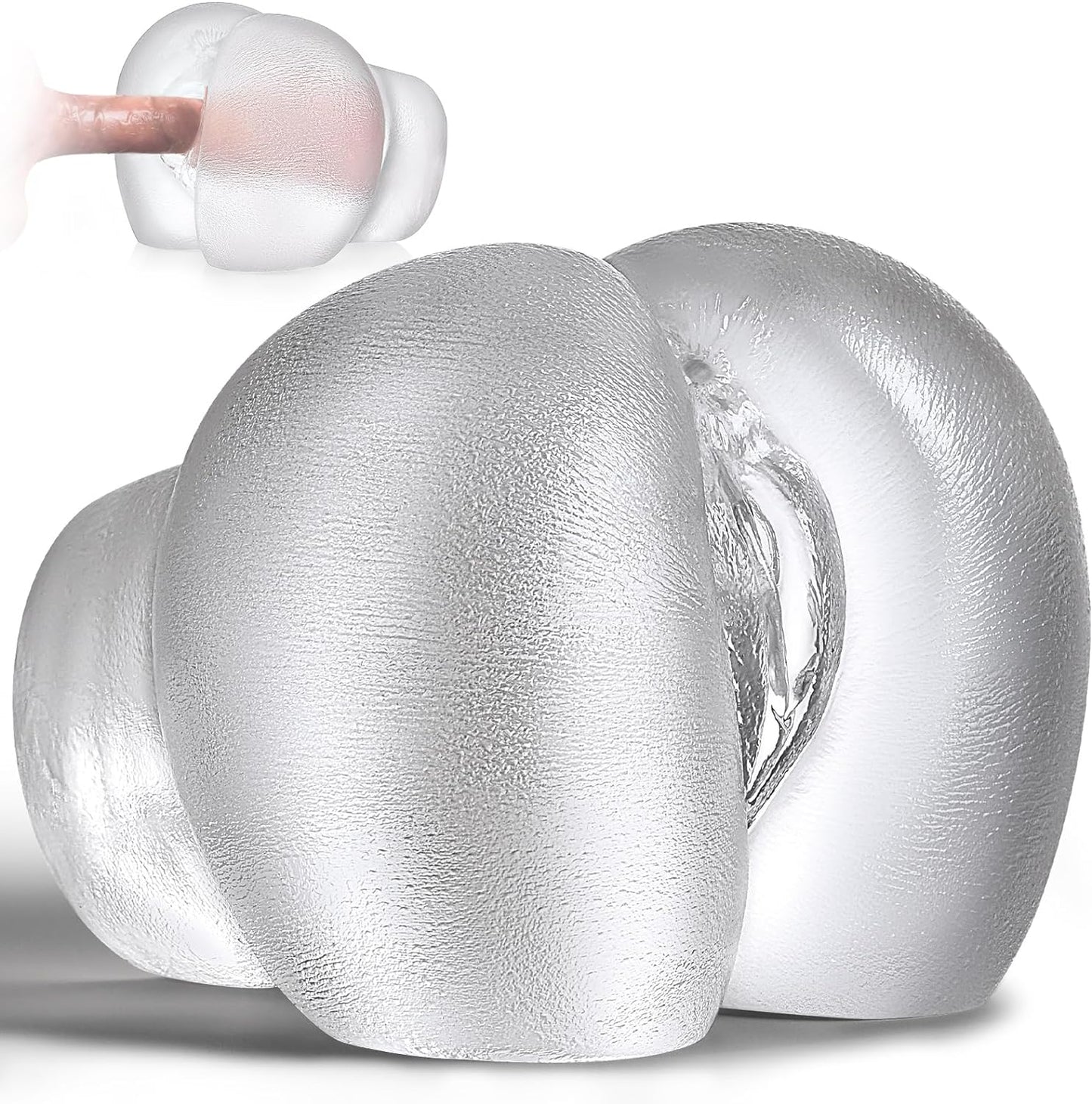 Male Masturbators Sex Toy - Clear Sex Doll for Penis Stroker with Virgin Vagina and Anal. Scaled-Down Size Pocket Pussy Ass with 2 Hole. Flesh Light Blowjob Machine Male Adult Sex Toys & Games. 5.5LB