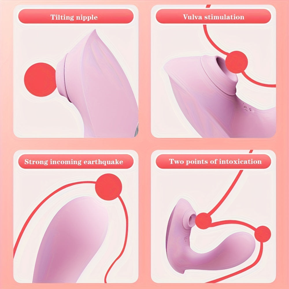 Wearable Butterfly Vibrator Panty - USB Rechargeable. 9-Frequency G-Spot & Clitoral Stimulation with Sucking Massage for Women - Adult Sex Toy for Couples